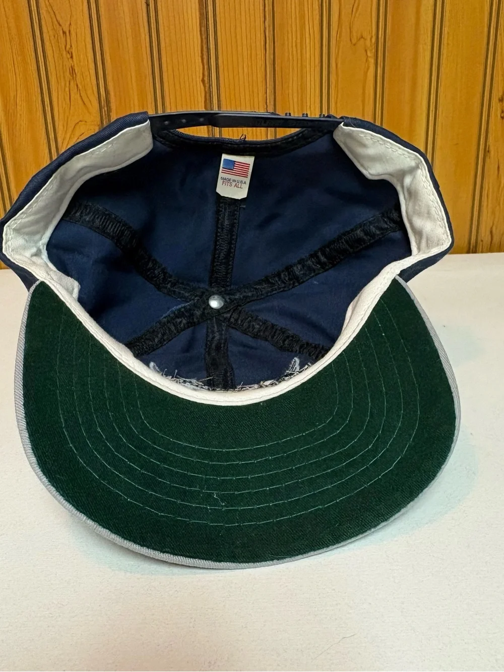 Airborne Embroidered Navy & Gray Cap